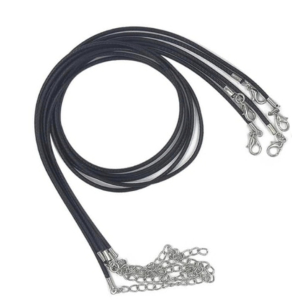 🖤 10pc Black Leather Necklaces